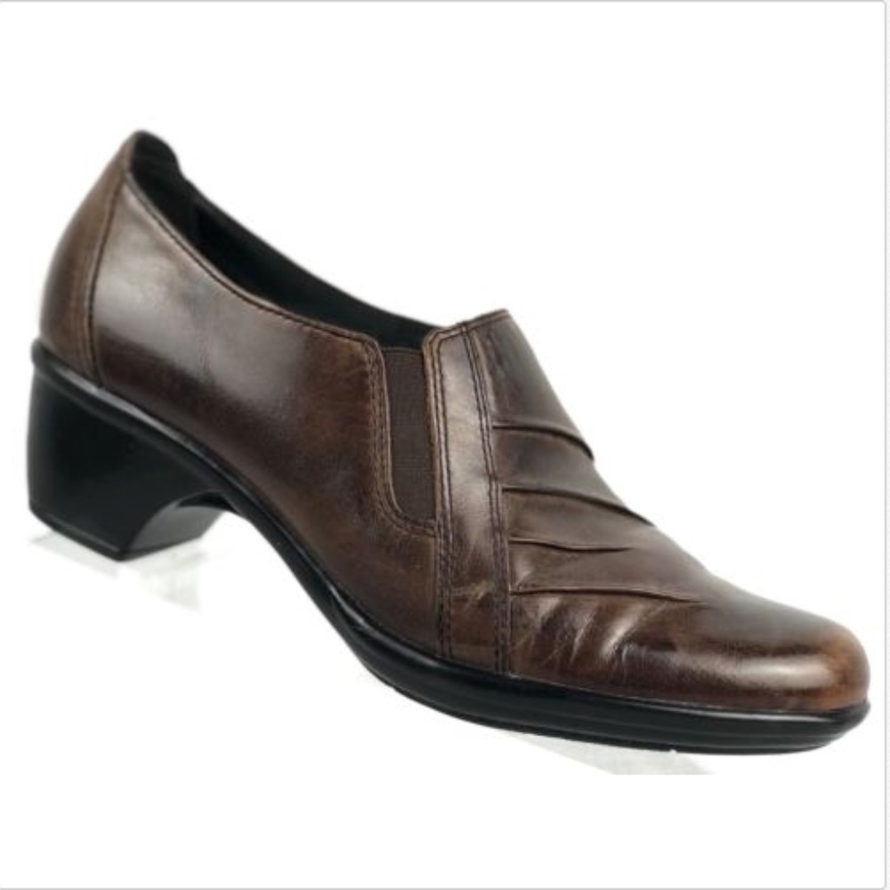 Clarks Brown Leather Ankle Booties